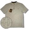 View Item Gabicci Vintage S/S Pique Chain Link Print Polo Shirt Grey